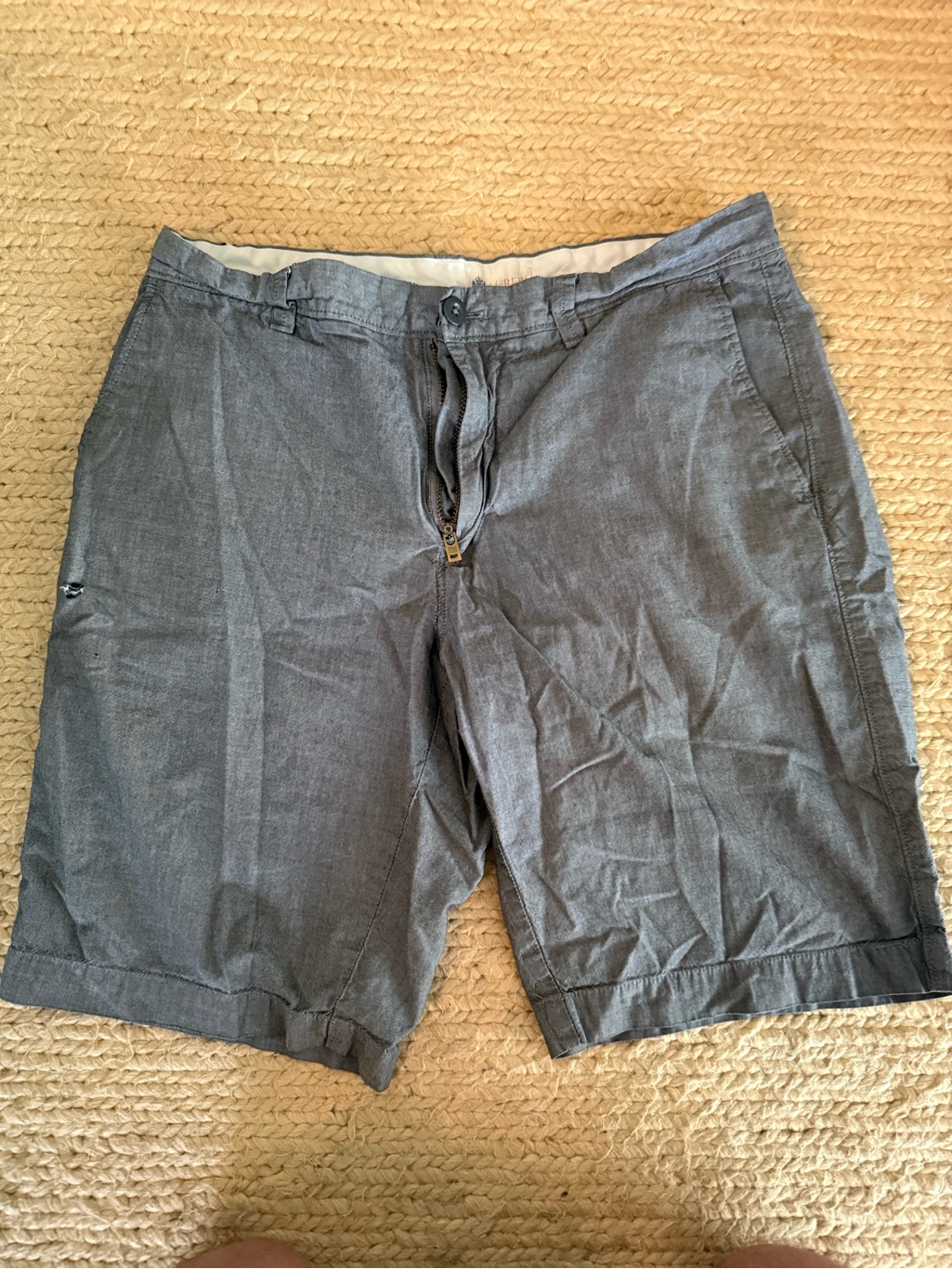 J. Crew Men's Gray Flat-Front Casual Shorts